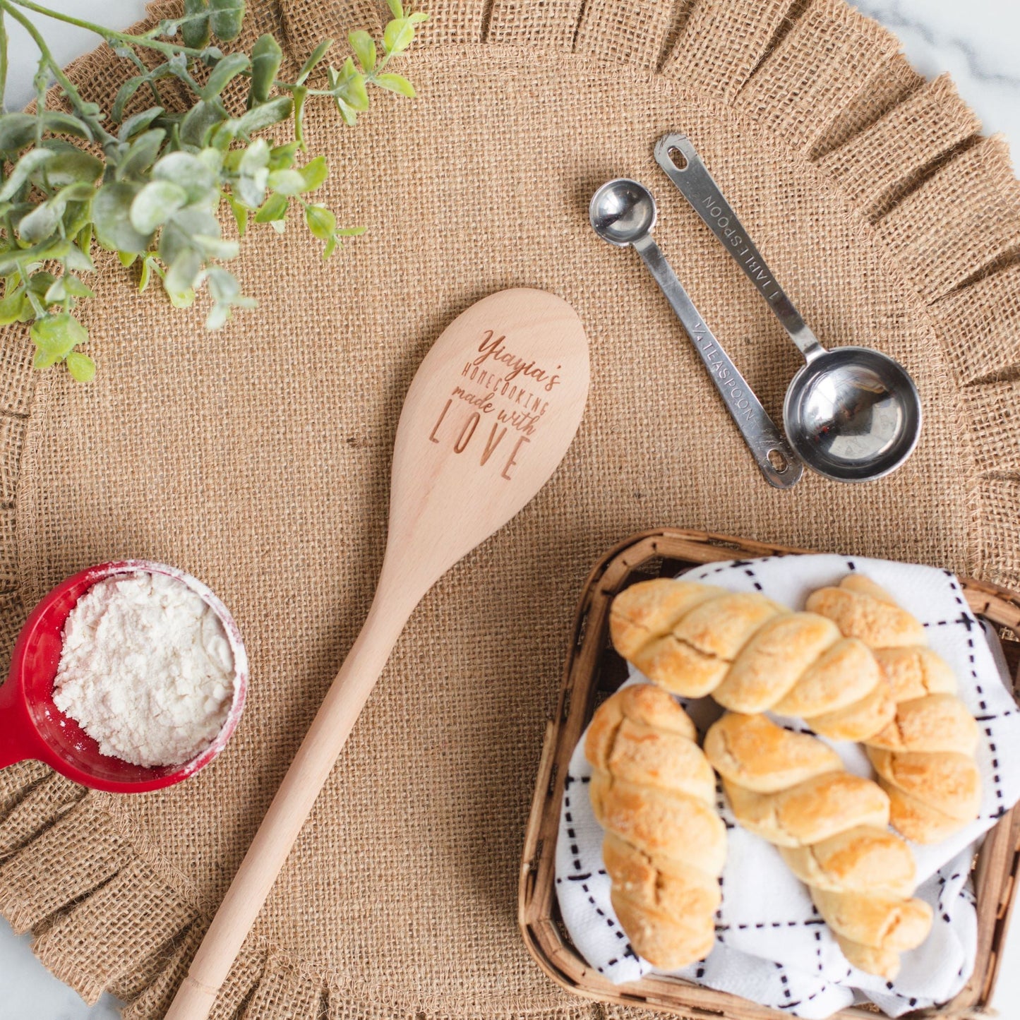 Wooden Spoons - Yiayia's Homecooking Made With Love Wooden Spoon