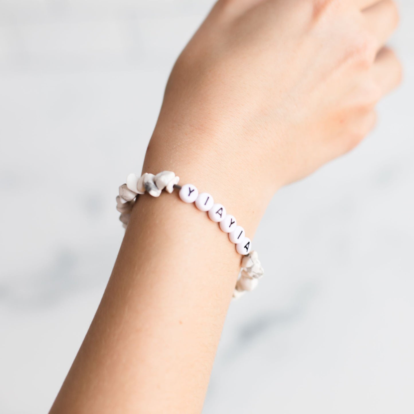 Bracelets - Bracelet “YIAYIA" White Beads