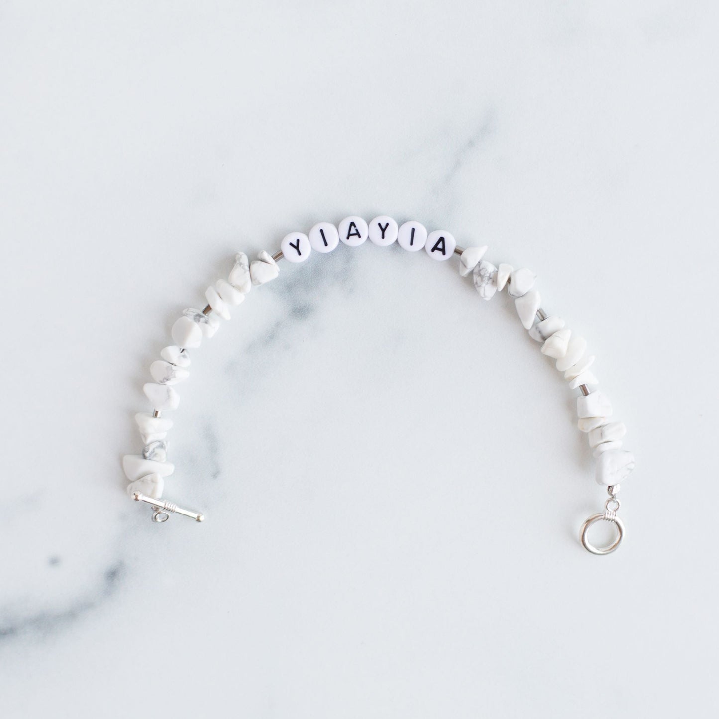 Bracelets - Bracelet “YIAYIA" White Beads