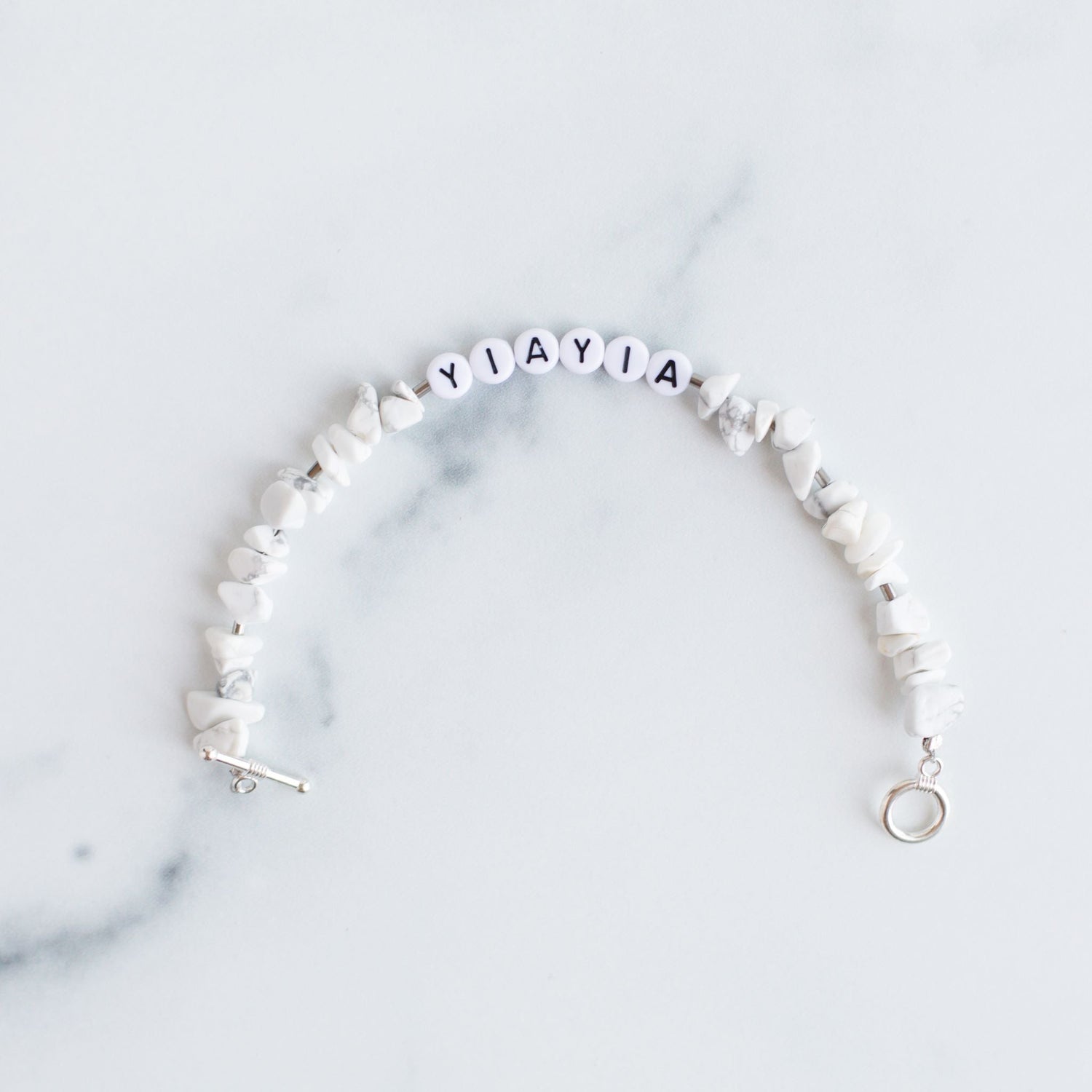 Bracelets - Bracelet “YIAYIA" White Beads