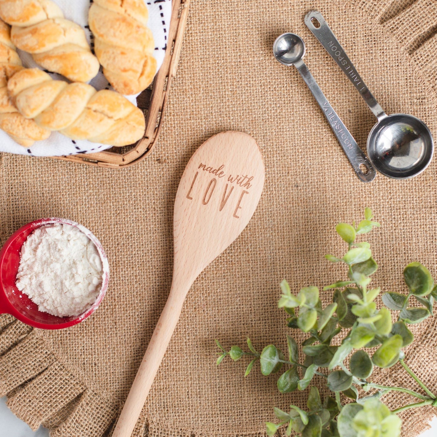 Wooden Spoons - Made With LOVE Engraved Wooden Spoon