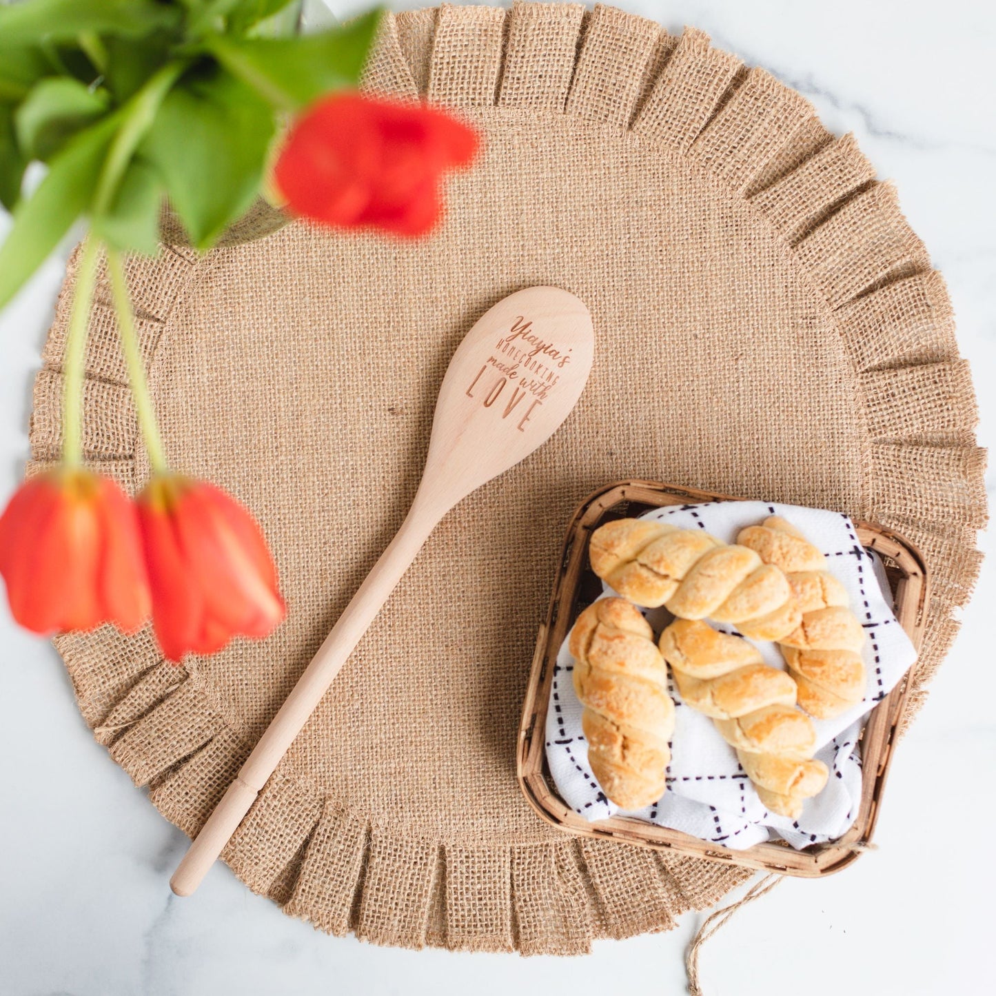 Wooden Spoons - Yiayia's Homecooking Made With Love Wooden Spoon