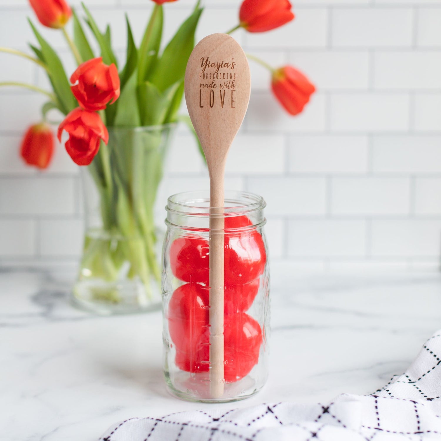 Wooden Spoons - Yiayia's Homecooking Made With Love Wooden Spoon