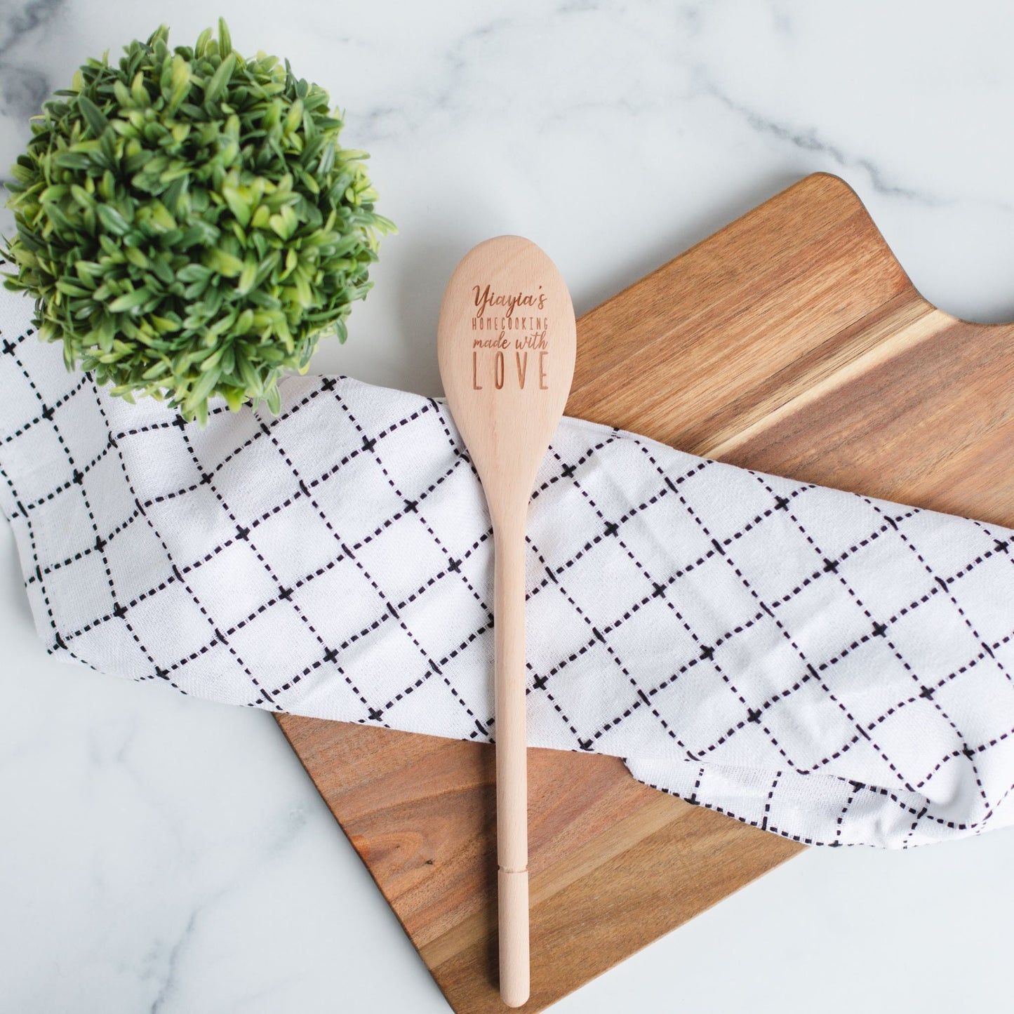 Wooden Spoons - Yiayia's Homecooking Made With Love Wooden Spoon